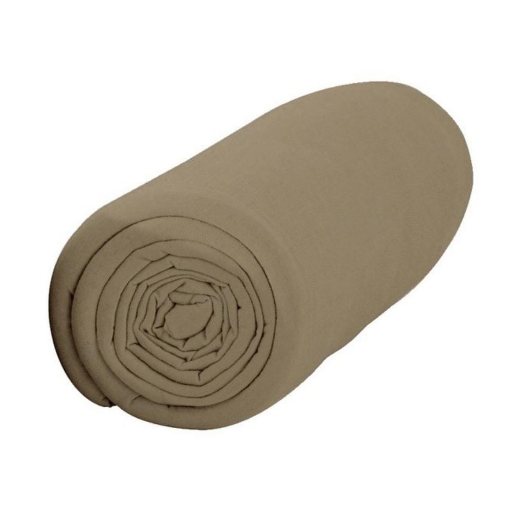 Drap Housse 2 Personnes Beige Foncé Today 140x190 pas cher