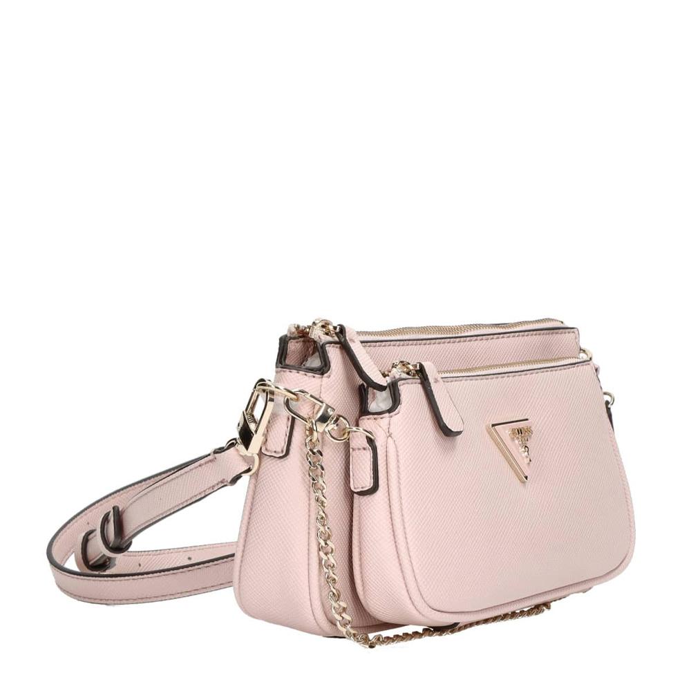 Sac à Bandoulière Rose Femme Guess Noelle Saffiano vue 3
