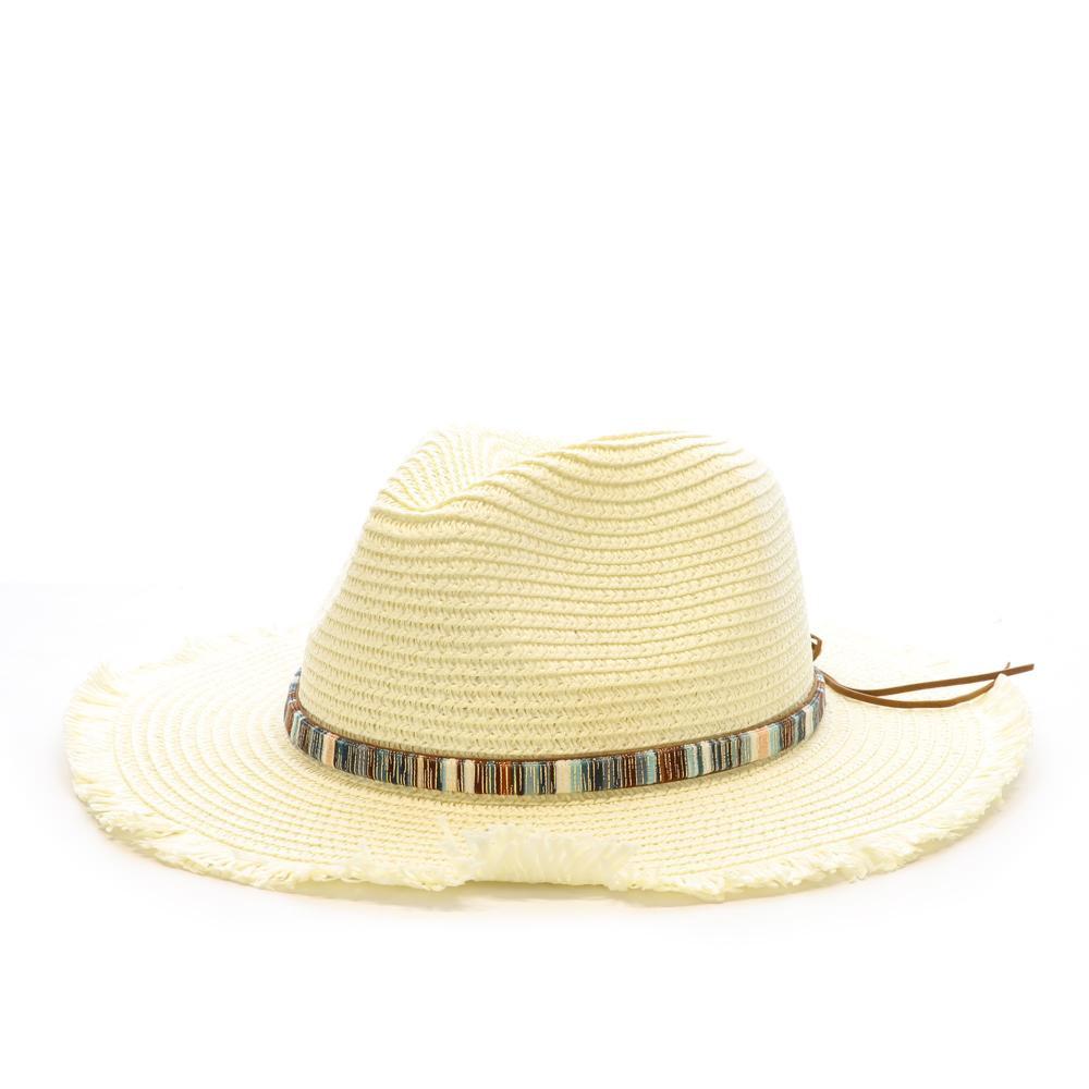Chapeaux Blanc Femme Via Lorenzo Fedora Ivoire pas cher