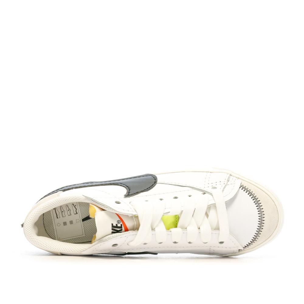 Baskets Blanches/Noir Mixte Nike Blazer Low 77 Jumbo vue 4