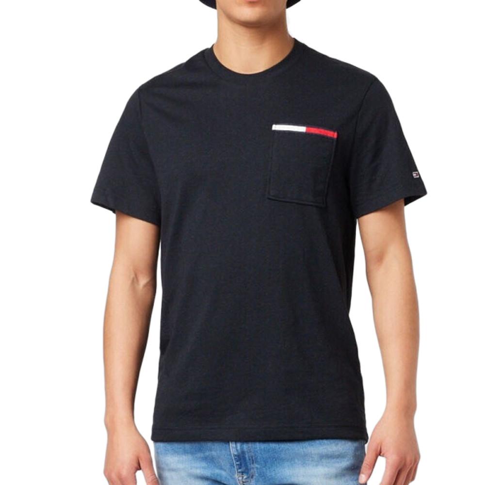 T-shirt Noir Homme Tommy Hilfiger Essential Flag pas cher