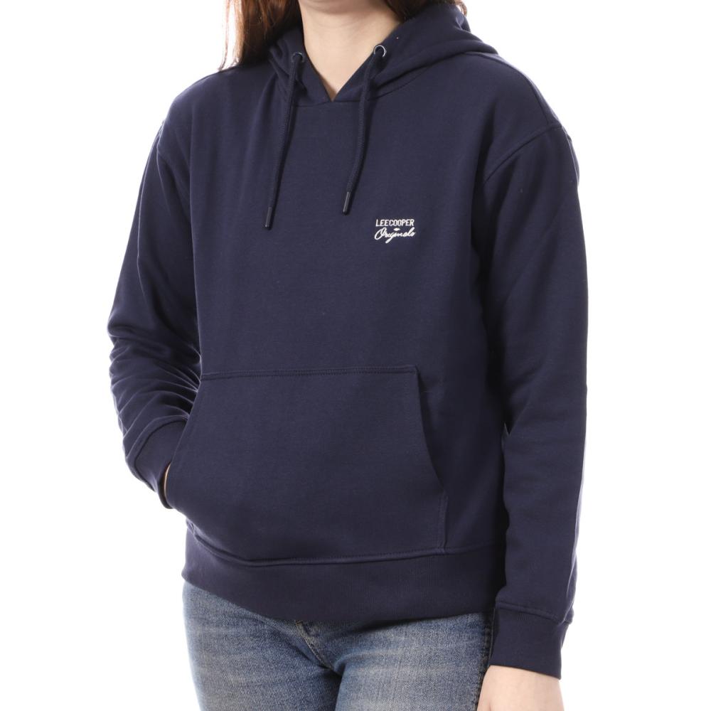 Sweat à capuche Marine Femme Lee Cooper Octavia pas cher