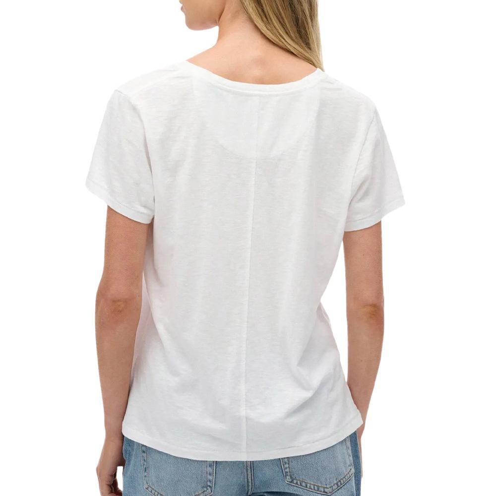 T-Shirt Blanc Femme Superdry Studioss vue 2