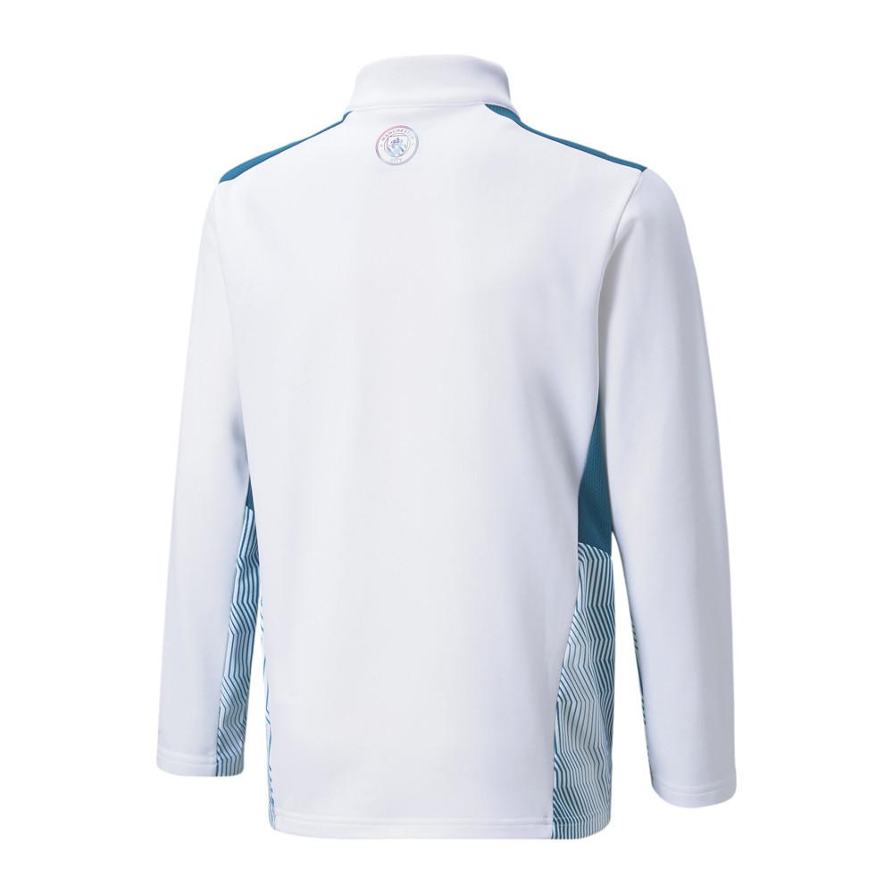 Manchester City Sweat 1/4 zip Training Blanc Junior Puma 2021/2022 vue 2