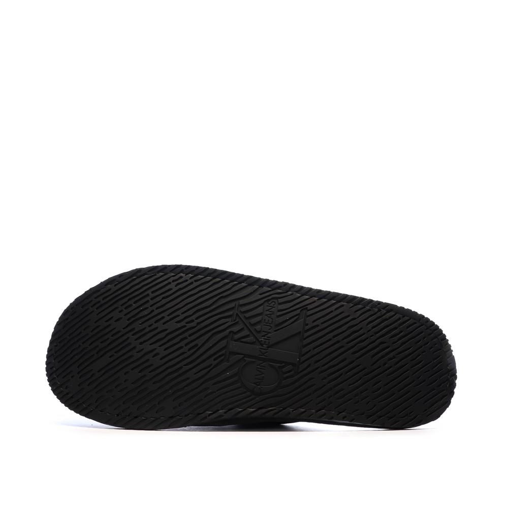 Chaussons Noir Femme Calvin Klein Jeans Slipper Satin Moire vue 5
