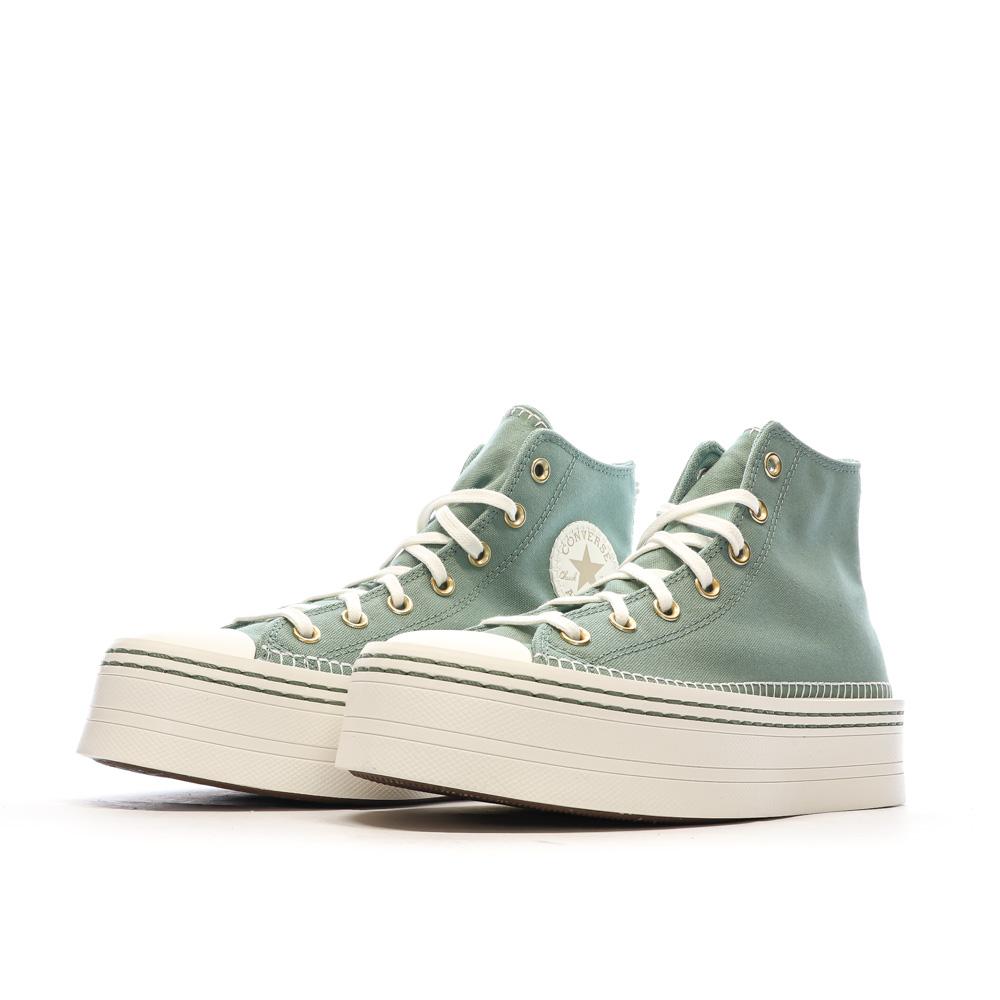 Baskets Verte Femme Converse All Star Modern Lift Platform vue 6