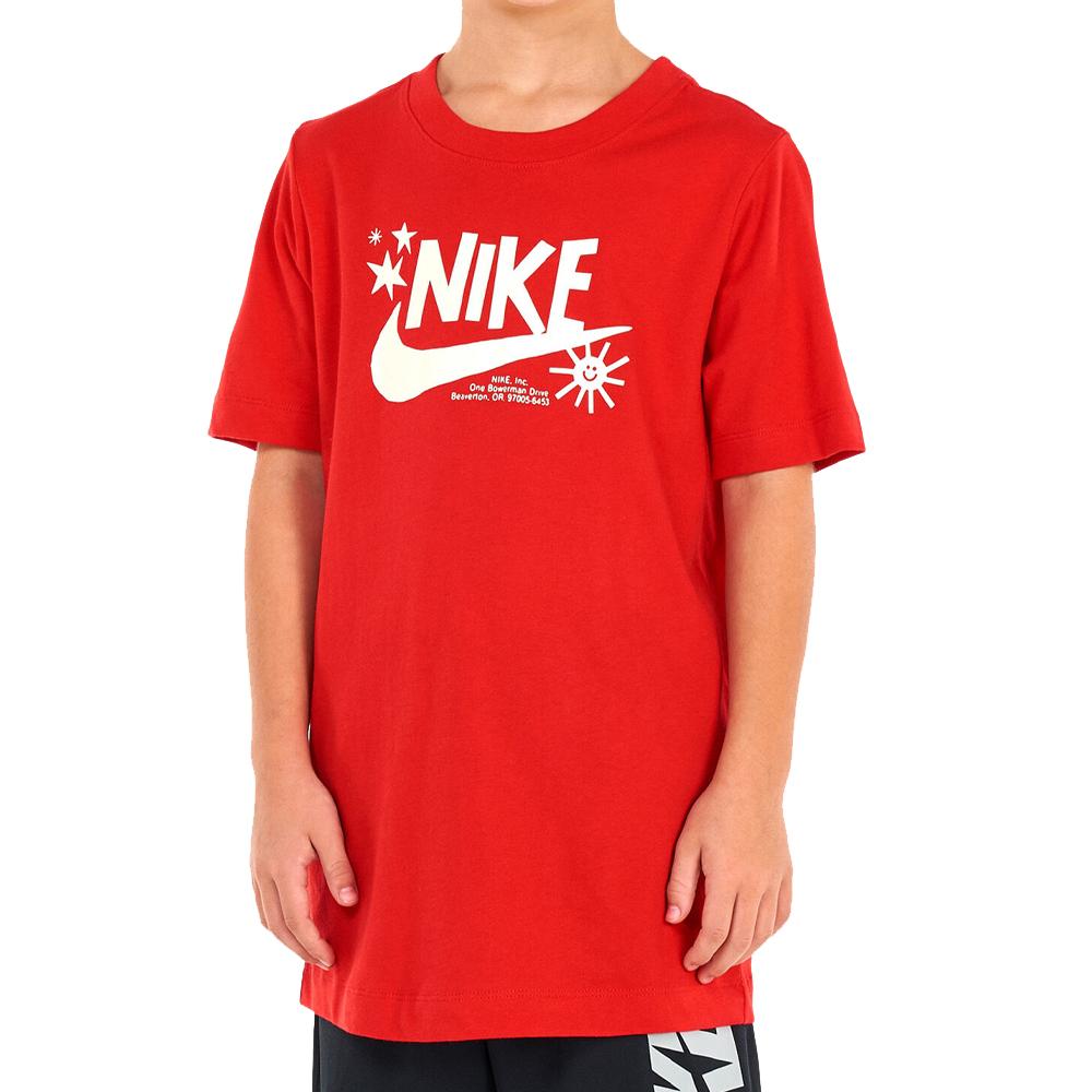 T-shirt Rouge Garçon Nike Core pas cher