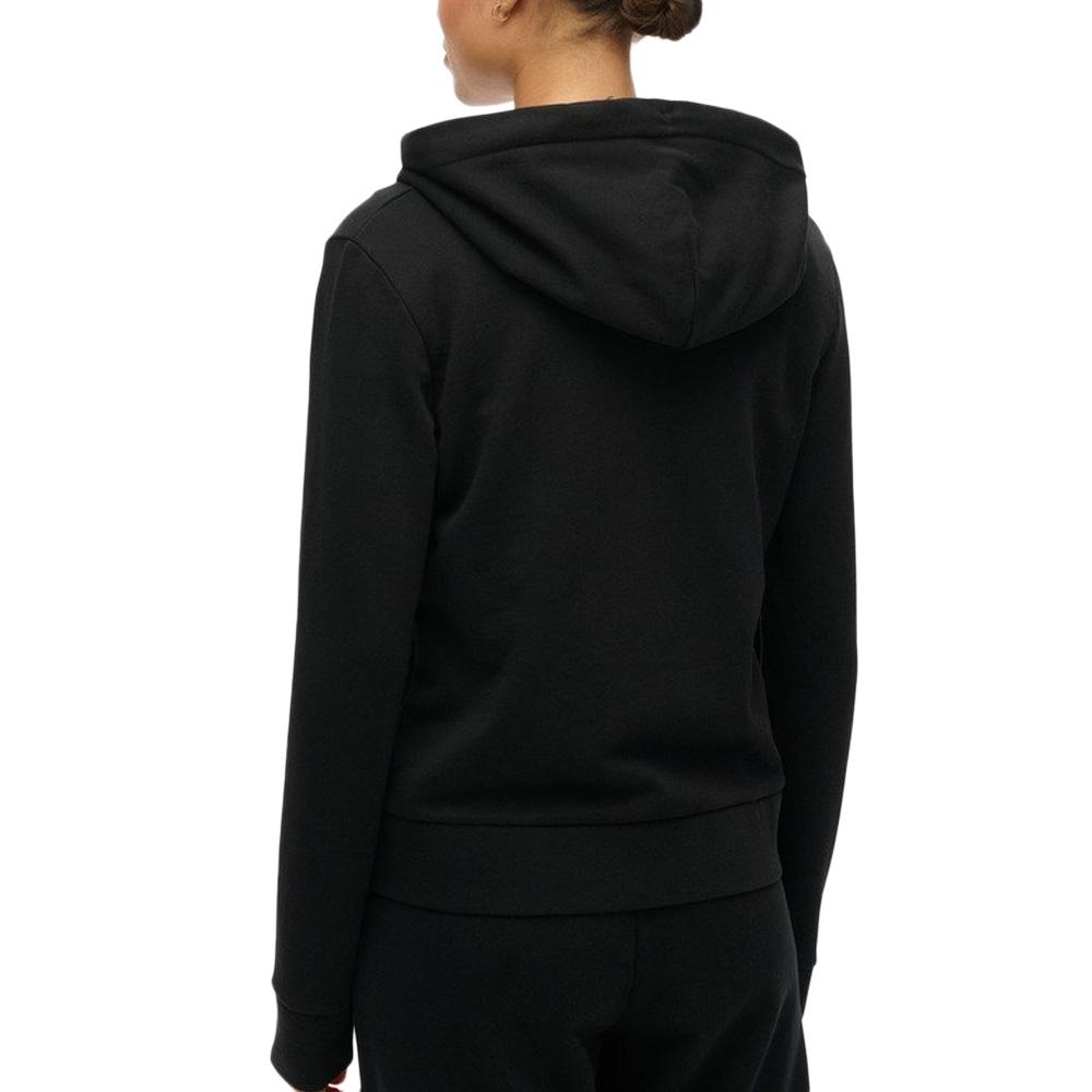 Sweat Zippée Noir Femme Superdry Plain Zip Hood vue 2