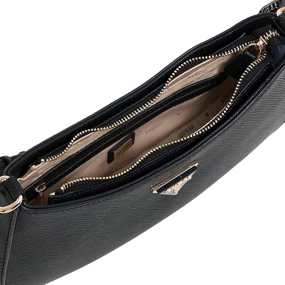Sac à main Noir Femme Guess Noelle Saffiano vue 3