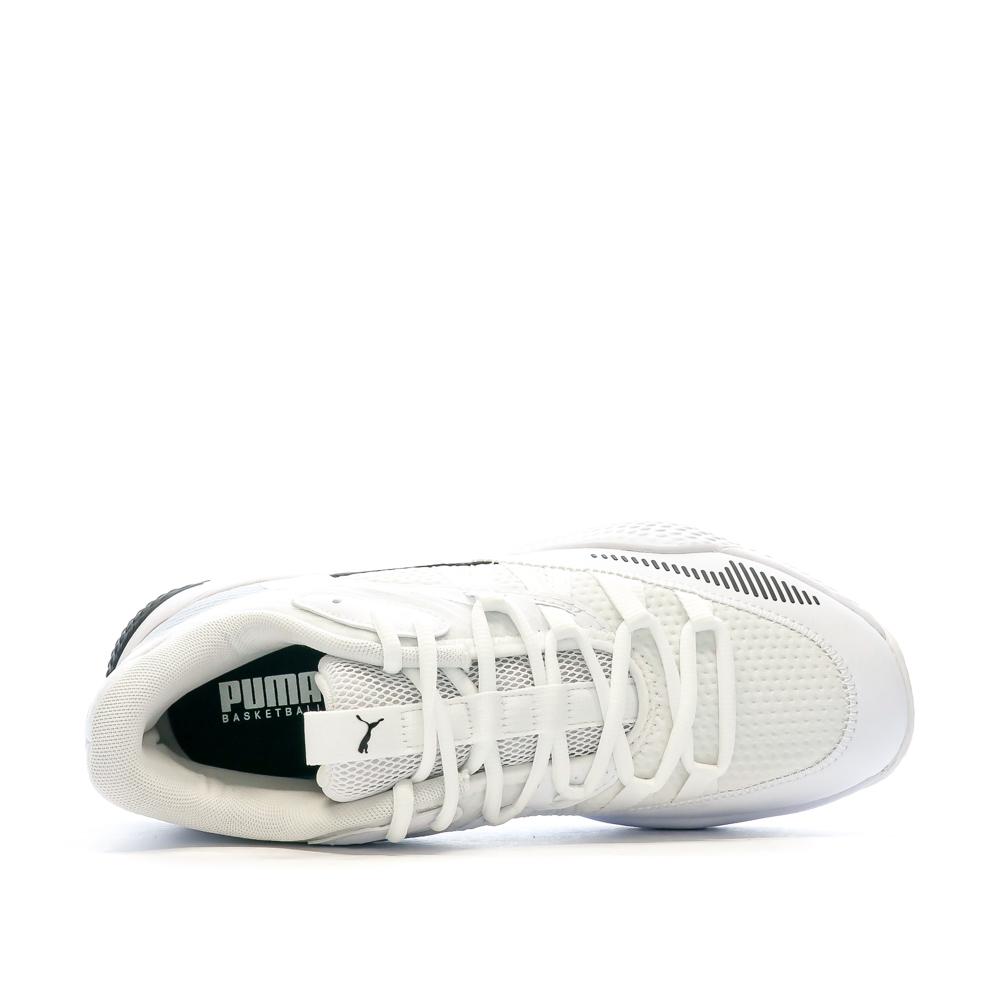 Chaussures de Basketball Blanches Homme Puma Court Rider 376646 vue 4