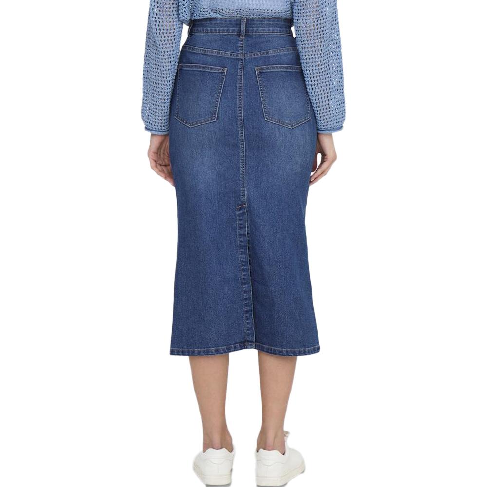 Jupe Mi-longue Bleu Femme Only Marcella vue 2