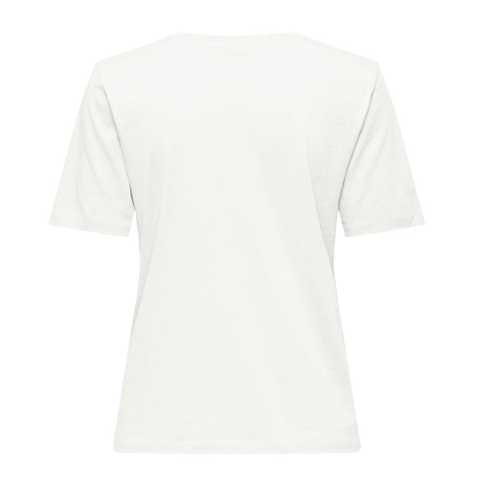 T-Shirt Blanc Femme Only Happy vue 2