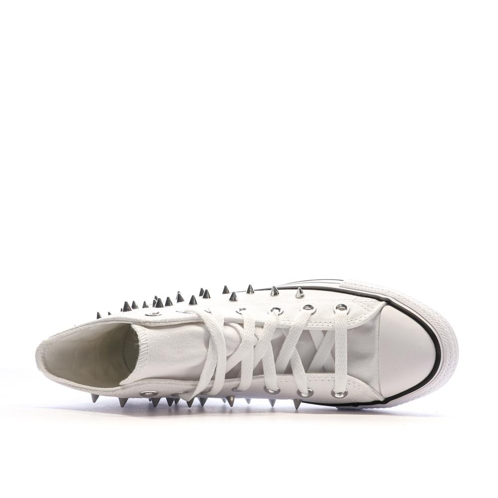 Baskets Blanches Femme Converse Chuck Taylor All Star Studded vue 4