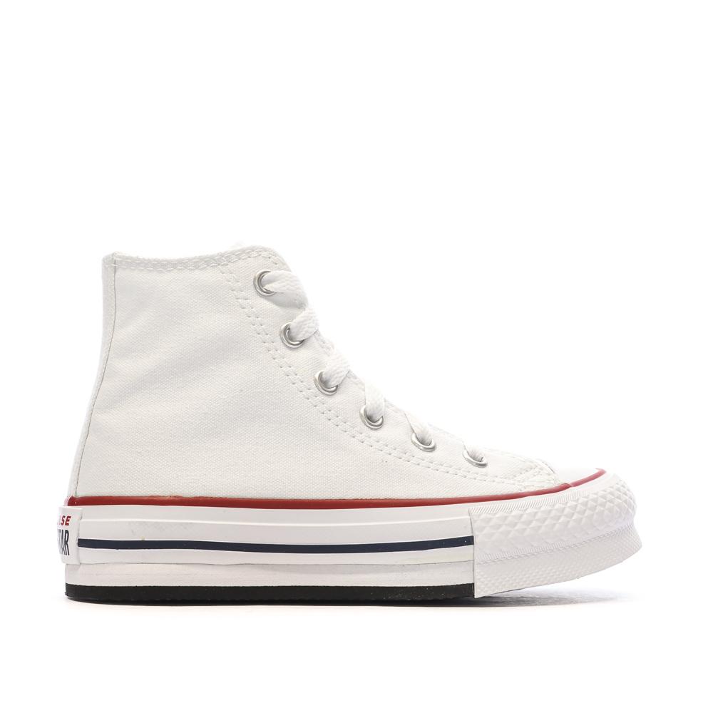 Baskets Blanches Enfant Converse All Star Eva Lift Canvas Platform vue 2