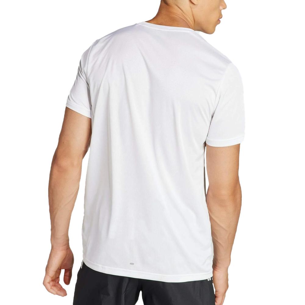 T-shirt Blanc/Noir Homme Adidas Run It vue 2