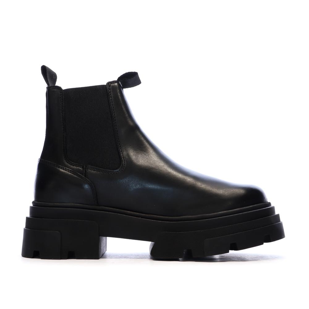 Bottines Noires Femme Tommy Hilfiger Combat Leather Low vue 2