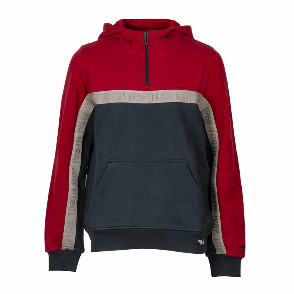 Sweat à capuche Rouge/Marine Enfant Teddy Smith Marc pas cher