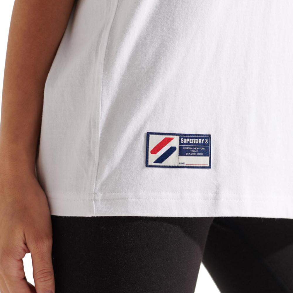 T-shirt Blanc Femme Superdry Mountain vue 2