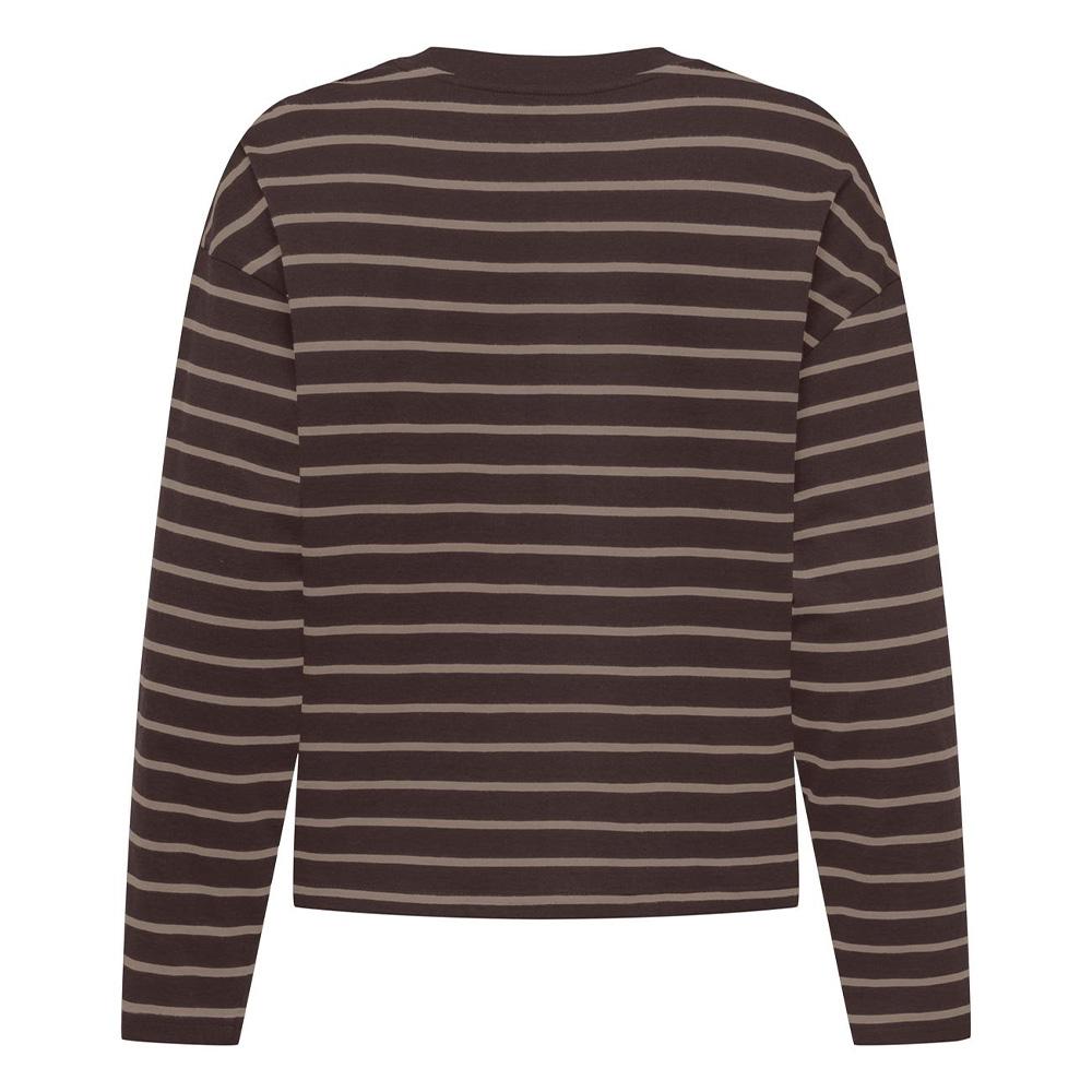 T-Shirt Manches Longues Marron Femme Only Happy vue 2