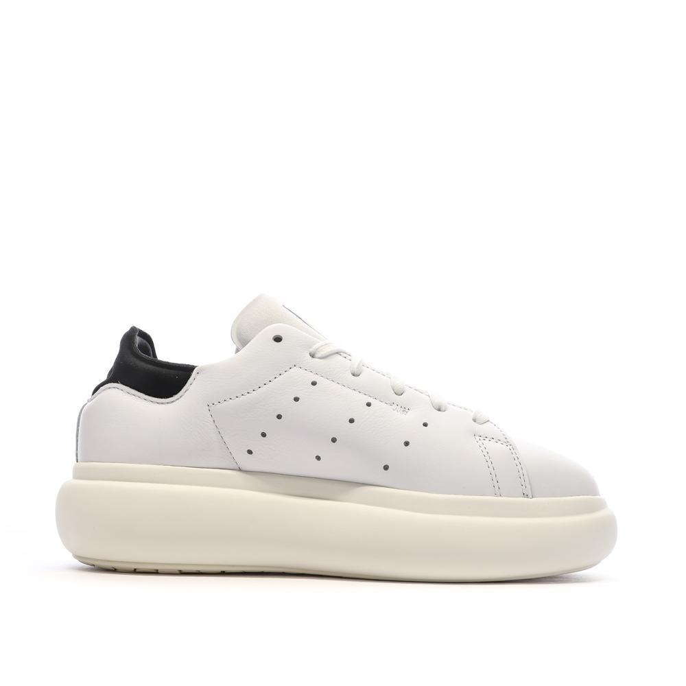 Baskets Blanches/Noires Femme Adidas Stan Smith Pf W vue 2