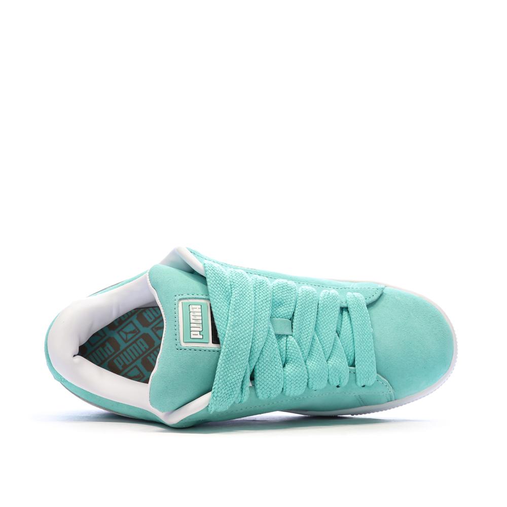Baskets Turquoise/Blanc Homme Puma Suede XL vue 4