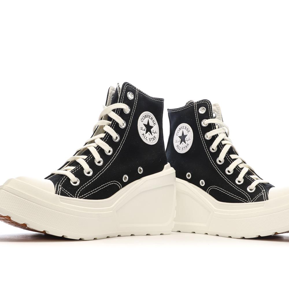 Baskets Noires Femme Converse Chuck 70 De Luxe Wedge A06478C vue 7