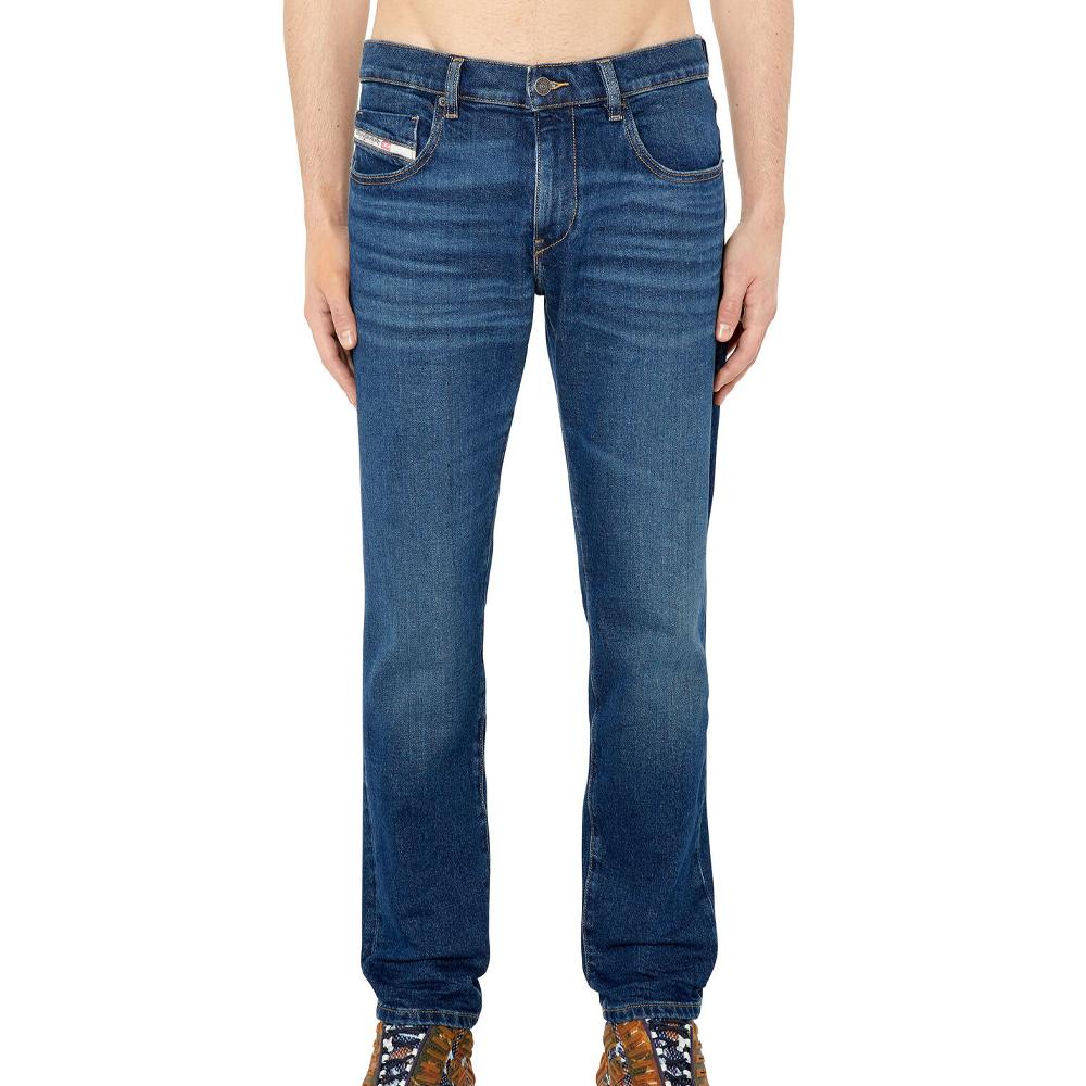 Jean Slim Fit Bleu Foncé Homme Diesel 2019 A03562 pas cher