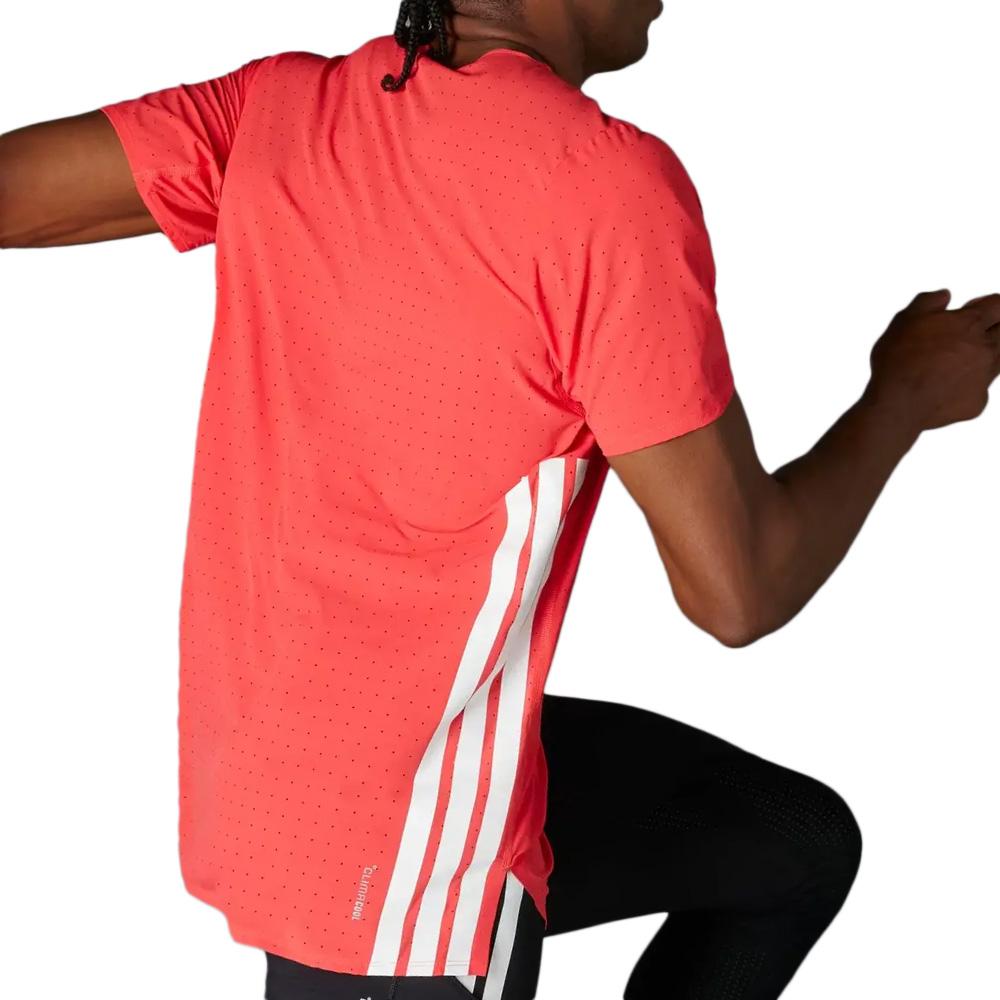 T-Shirt de Sport Rouge Homme Adidas Adizero vue 3