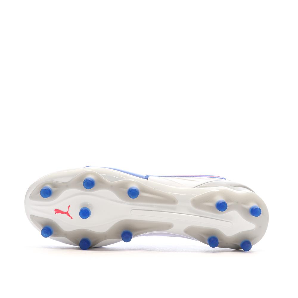 Chaussures de football Blanches/Bleu Homme Puma King Pro vue 5
