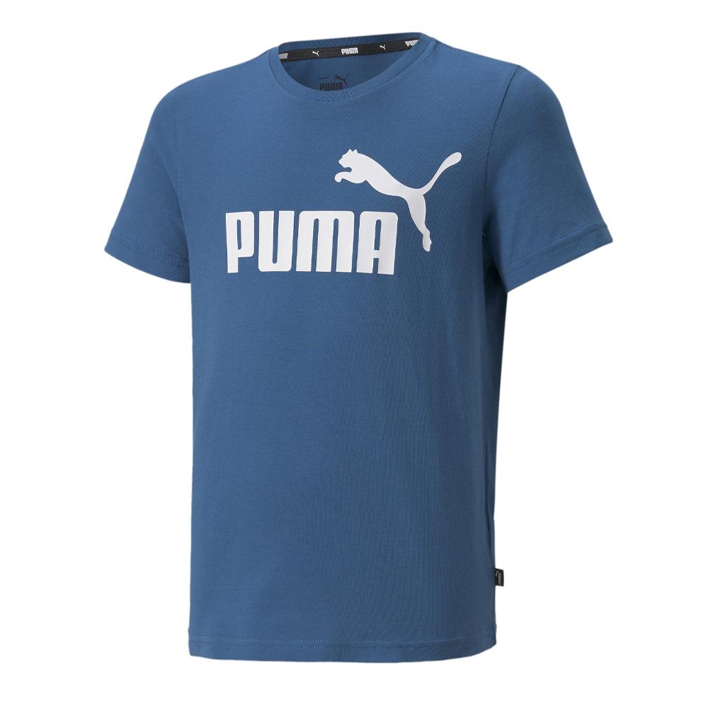T-Shirt Bleu Garçon Puma ESS Logo Tee pas cher
