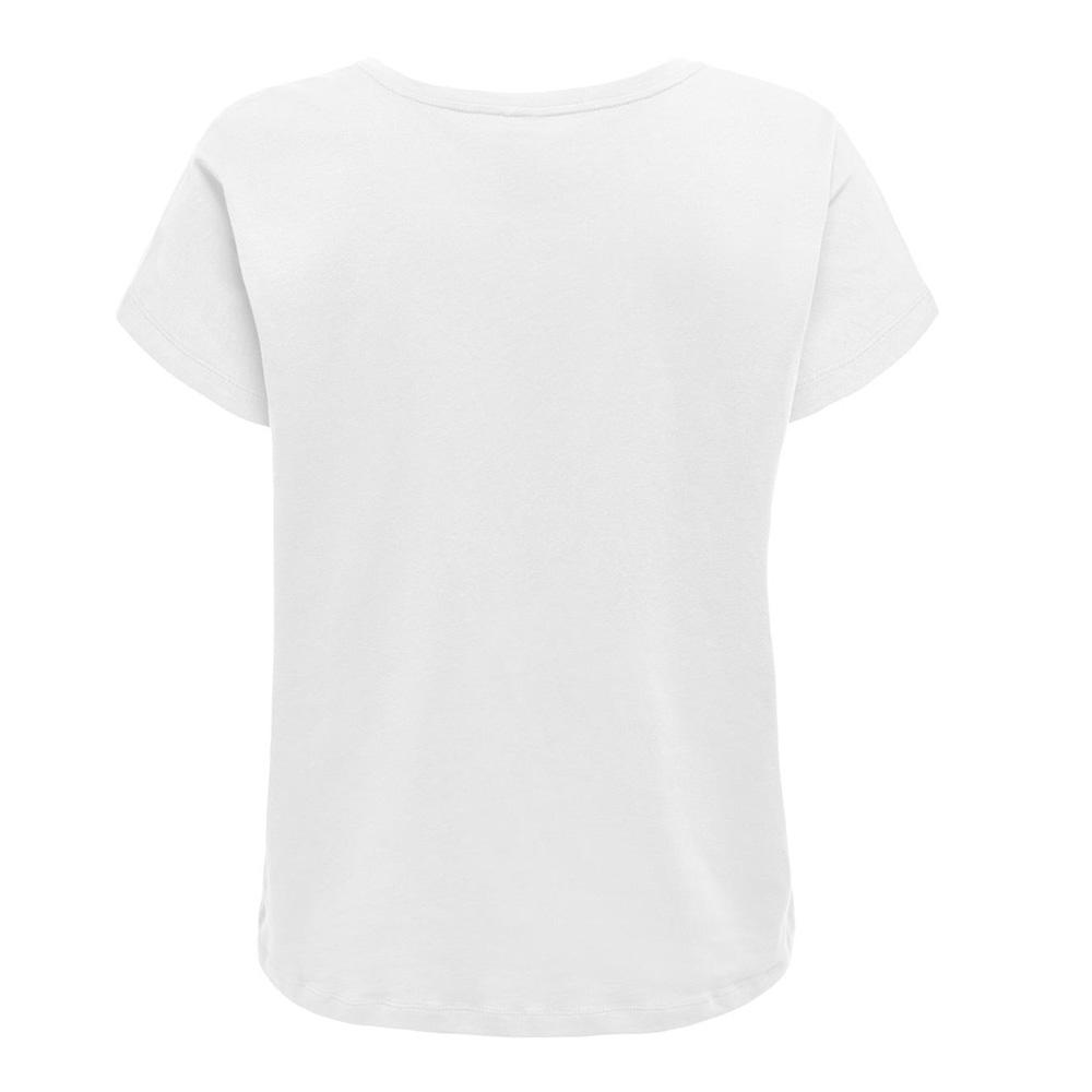 T-Shirt Blanc Femme ONLY Mally Life vue 2
