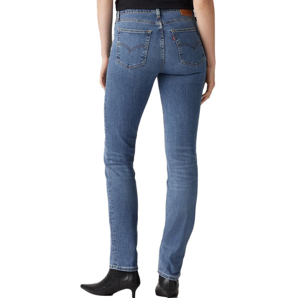 Jeans 724 Bleu Foncé High Rise Straight Med vue 2