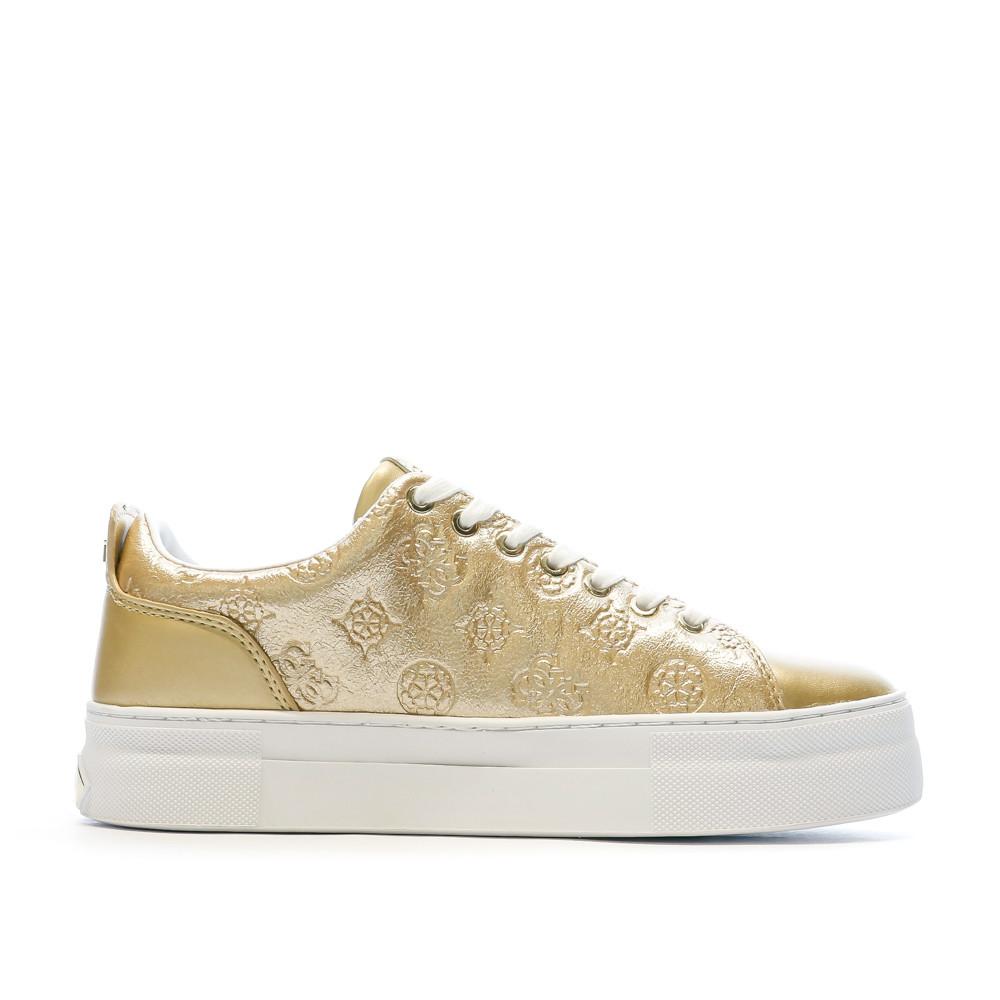 Baskets Dorés Femme Guess Gianele vue 2