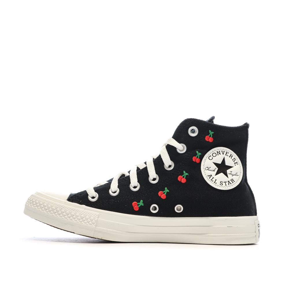 Baskets Noires Femme Converse Chuck Taylor All Star Cherries pas cher
