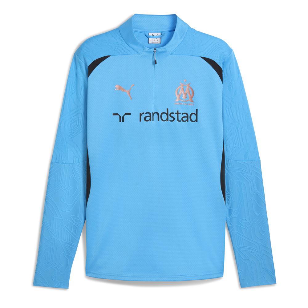 OM Sweat 1/4 zip Training Bleu Homme Puma 24/25 pas cher