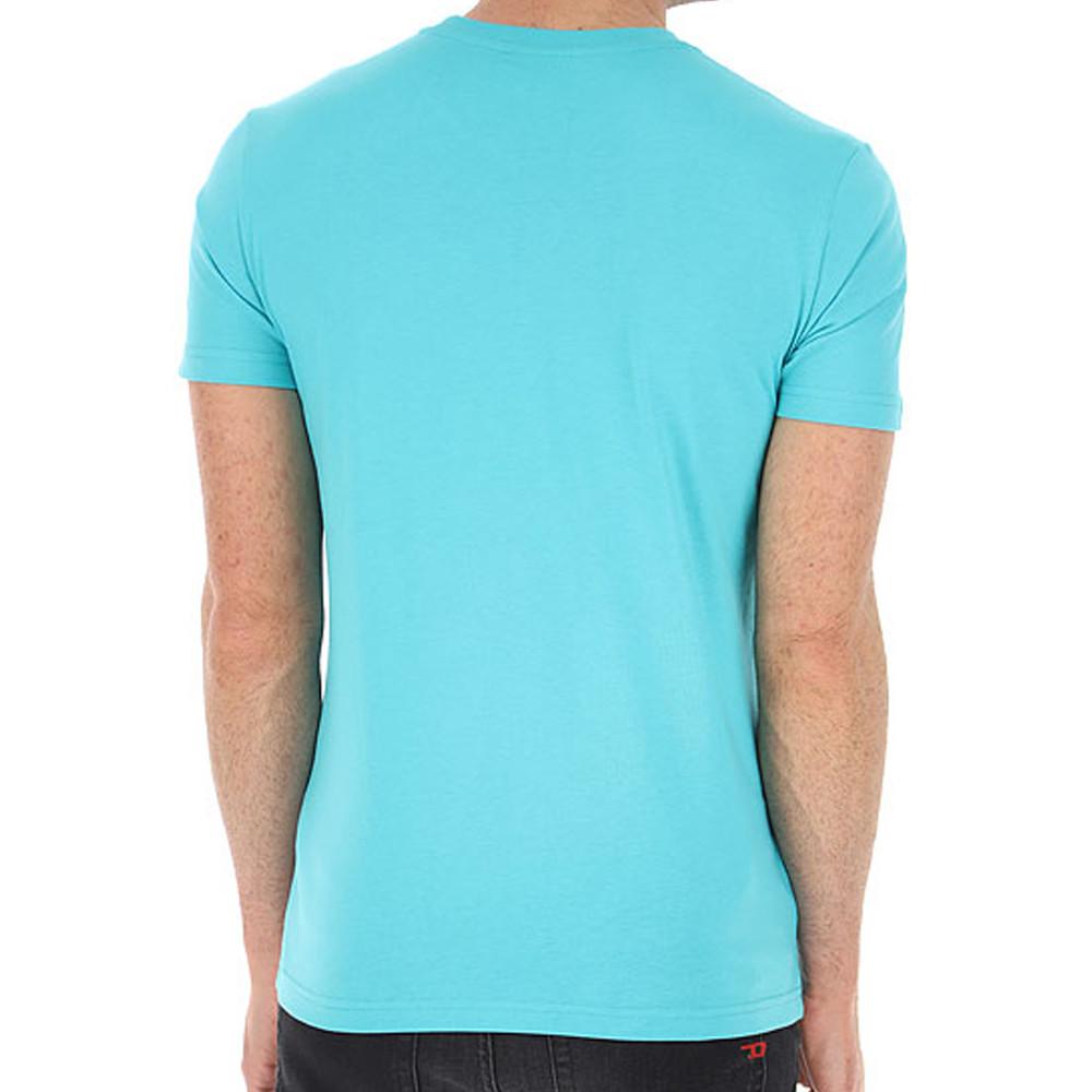 T-shirt Turquoise Homme Guess Diegos-A5 vue 2