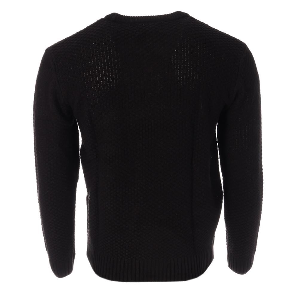 Pull Noir Homme Paname Brothers 1018 vue 2