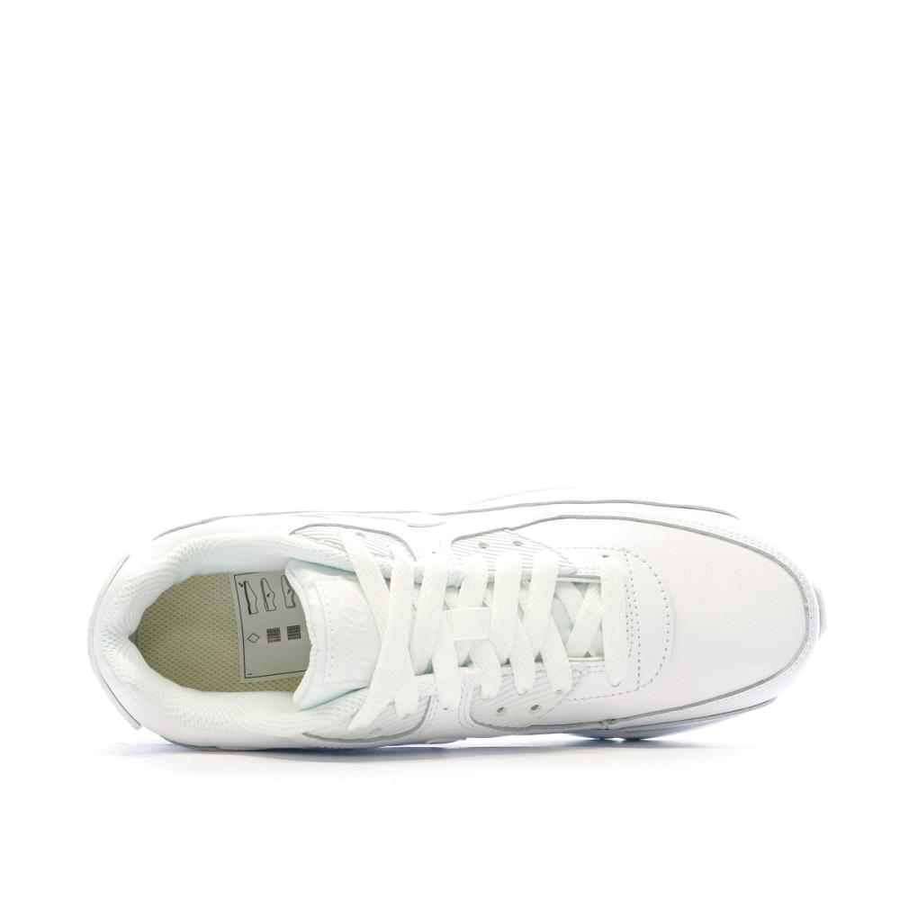 Baskets Blanches Femme Nike Air Max 90 Gs vue 4