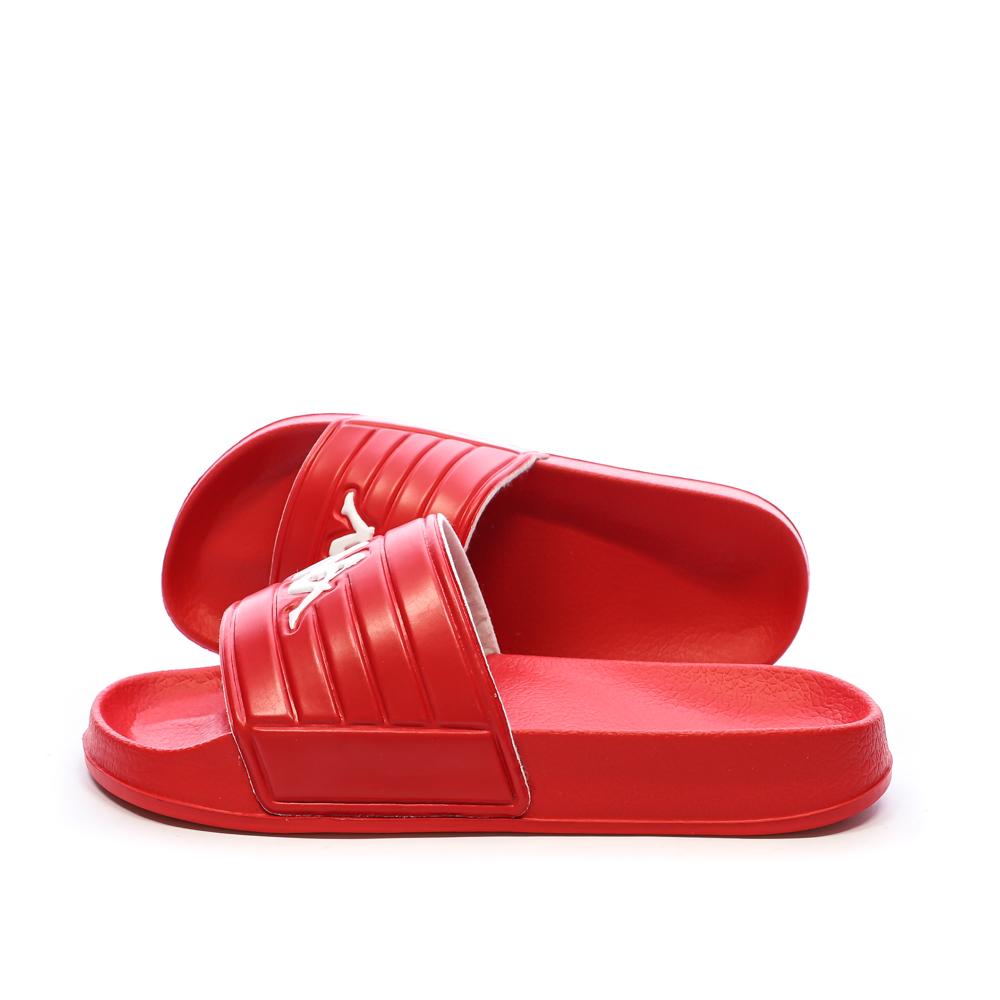 Claquettes Rouge Garçon Kappa Logo Sarty Kid pas cher