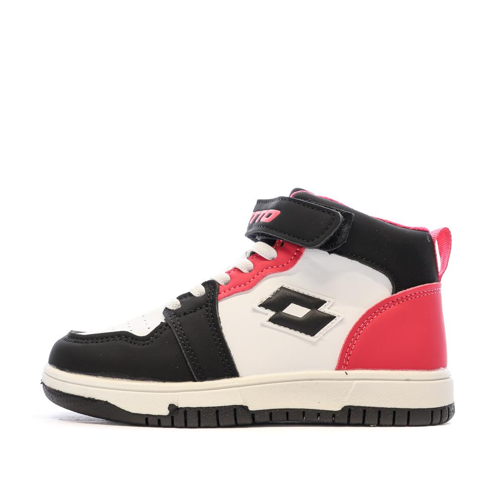 Baskets Blanche/Noir/Rose Garçon Lotto Ravenne pas cher