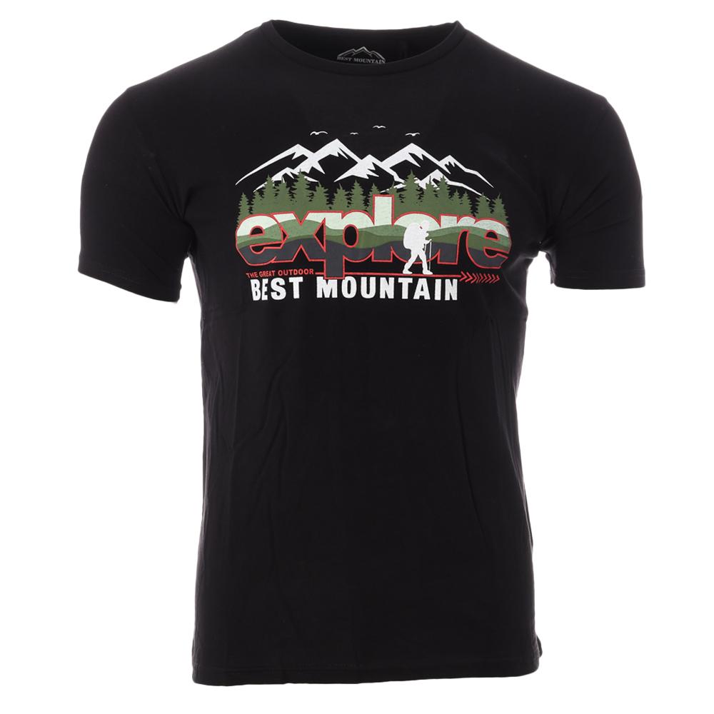 T-shirt Noir Homme Best Mountain 2002 pas cher