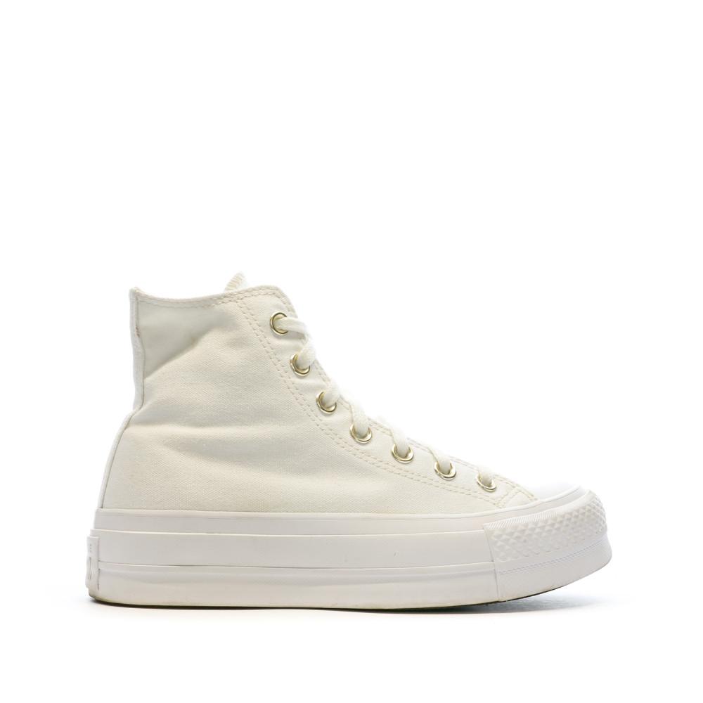 Baskets Blanches Femme Converse Platform High vue 2