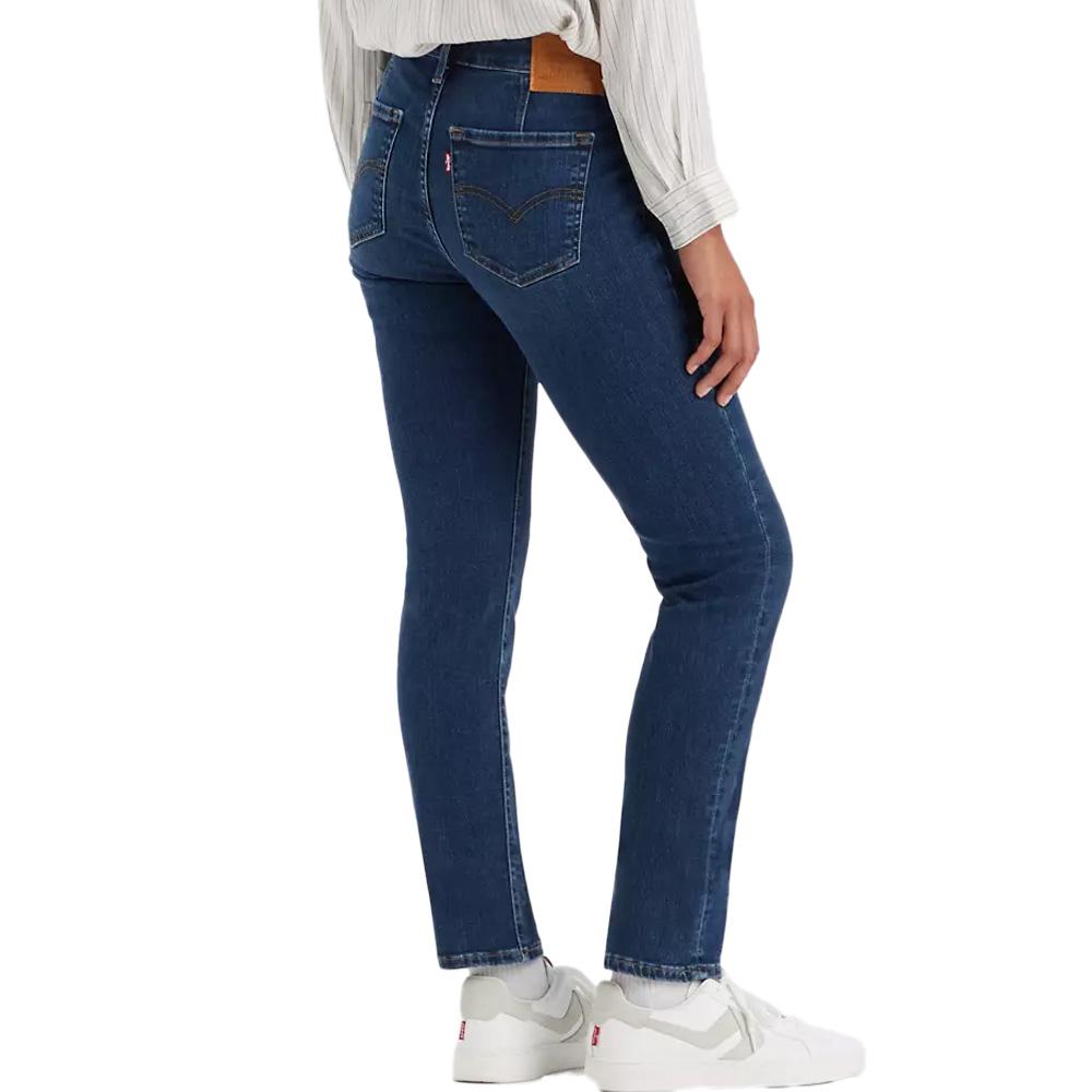 Jean 712 Slim Bleu foncé Femme Levi's Welt Pocket vue 2