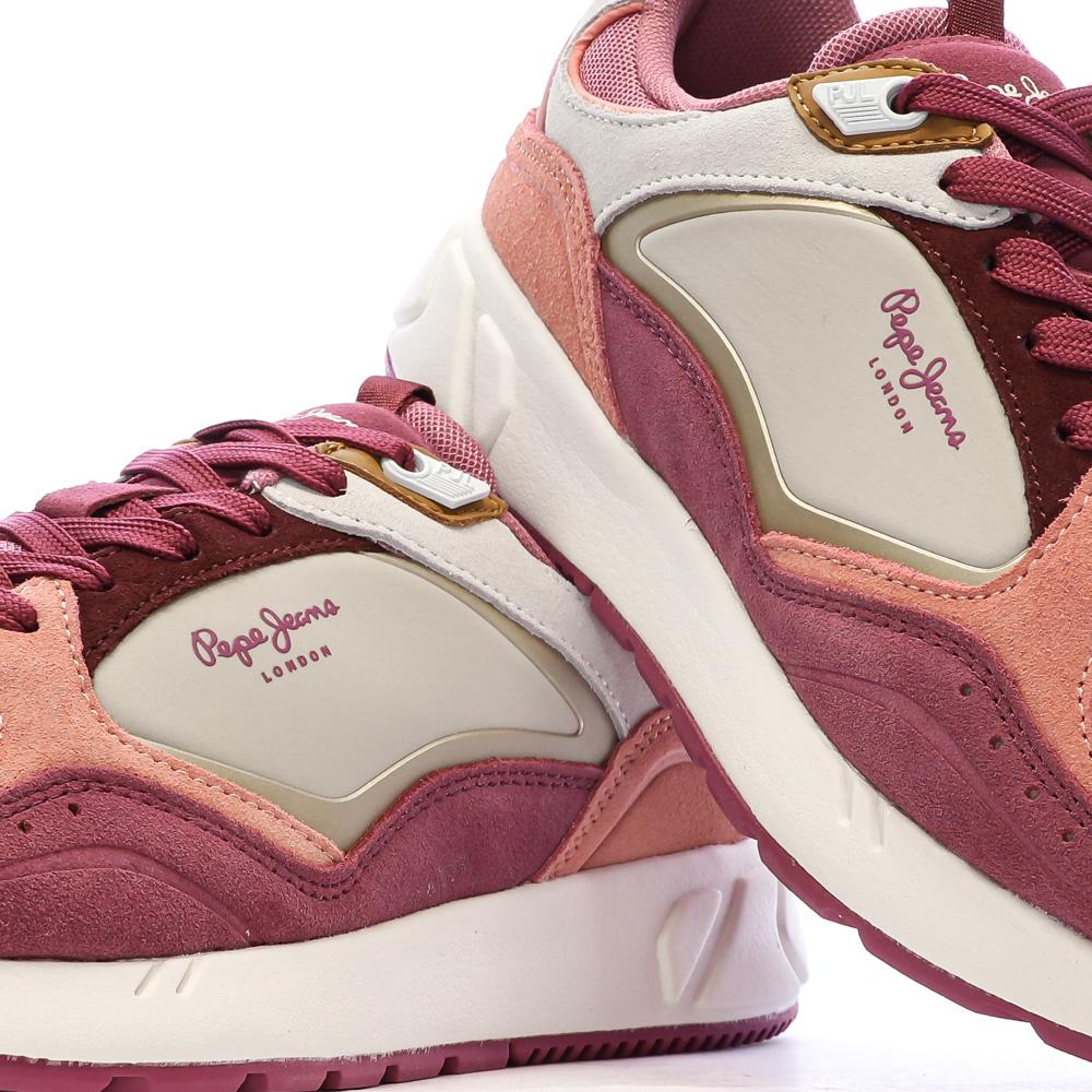 Baskets Rose/Beige Femme Pepe jeans Marlon vue 7