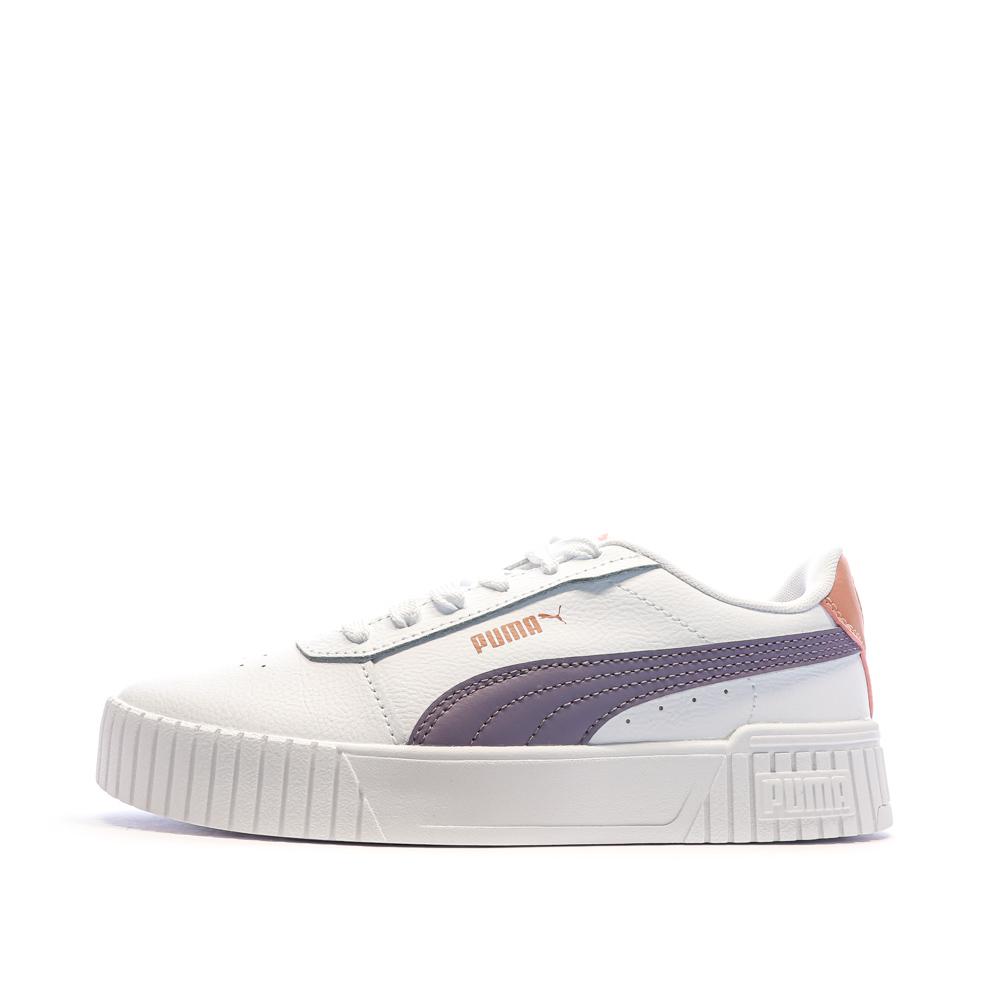 Baskets Blanches/Mauve Femme Puma Carina 2.0 pas cher