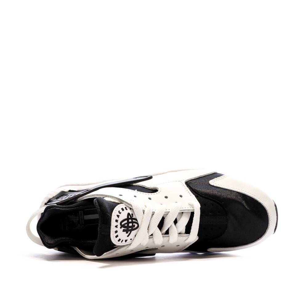 Baskets Blanche/Noir Femme Nike Huarache vue 4