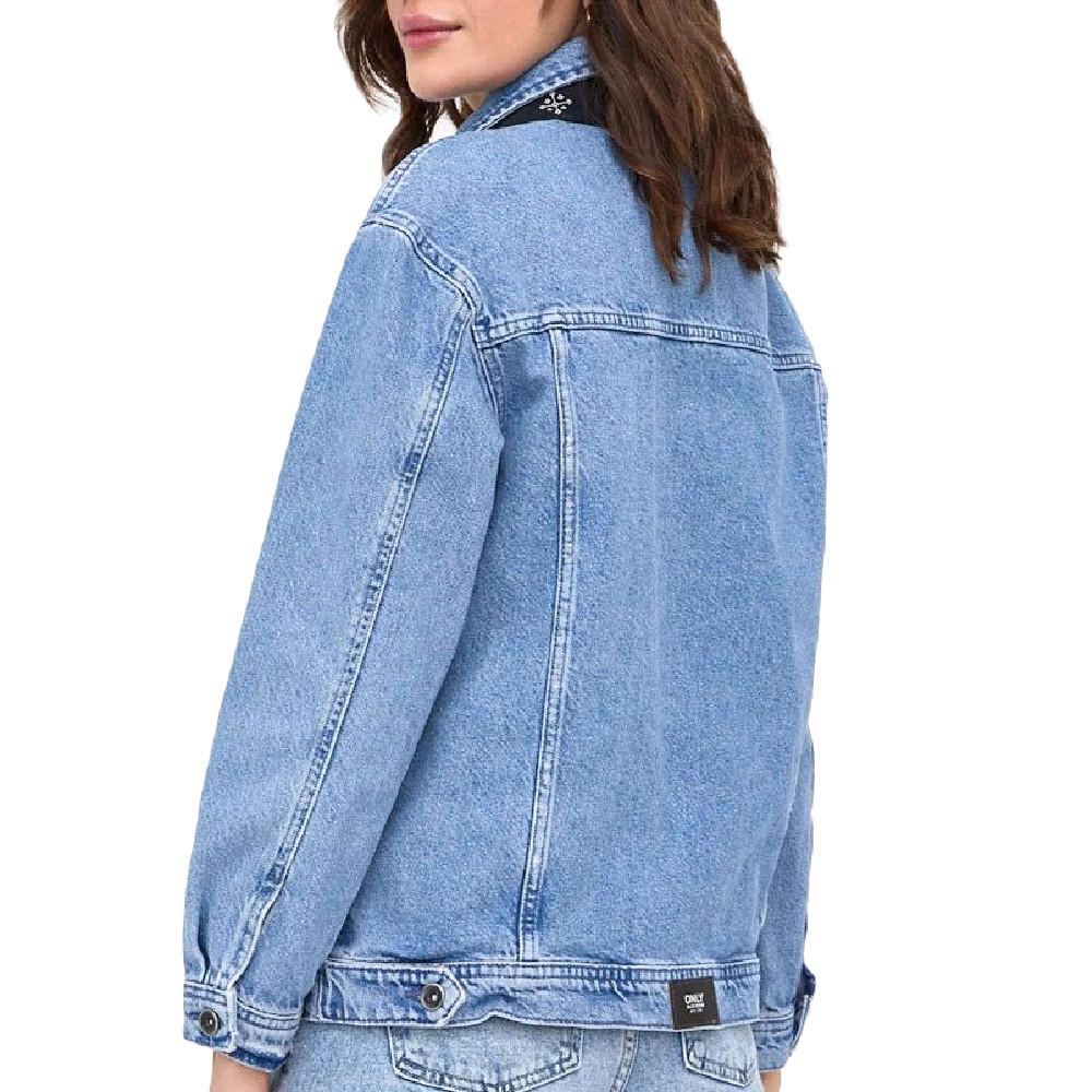 Veste en Jean Bleu Femme Only Ekat vue 2