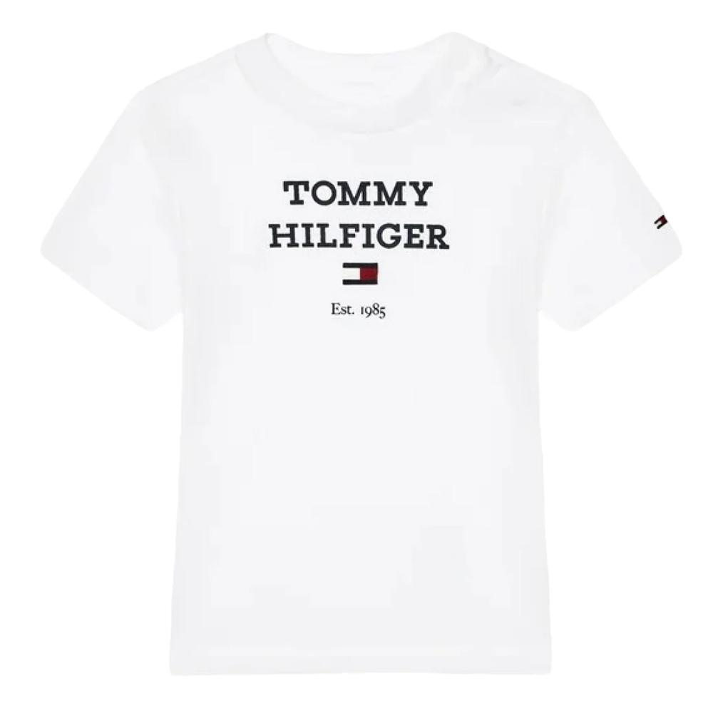 T-shirt Blanc Garçon Bébé Tommy Hilfiger KN0KN01761 pas cher