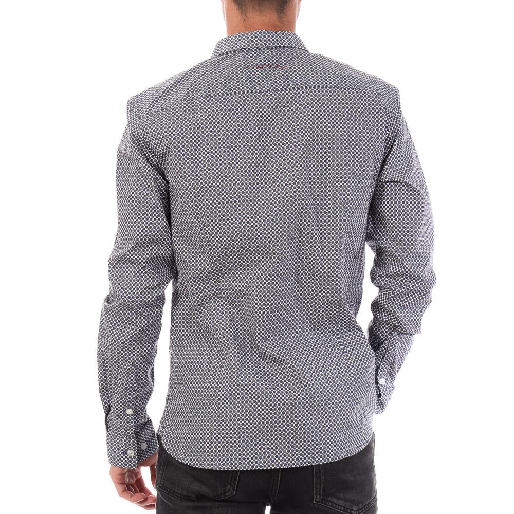 Chemise Bleu Imprimé Homme Teddy Smith Carton Strectch vue 2