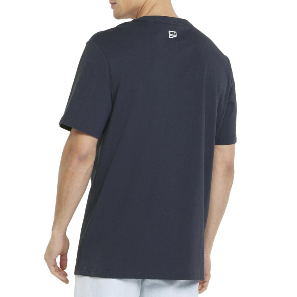 T-shirt Marine Homme Puma Downtown vue 2